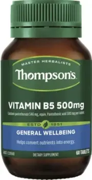 Vitamin B5 500mg 60 Tablets Thompsons