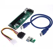 USB 3.0 PCI-E Express 1x to16x Extension Cable Extender Riser Card Adapter SATA Cable