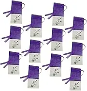 Luxshiny 12Pcs Lavender Sachets Empty Drawstring Organza Bags for Herb Spice and Jewelry Storage Portable Pouches for and for Lavender Lovers