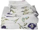 Tribeca Living Floral Garden Printed 170-Gram Deep Pocket Flannel Sheet Set F...
