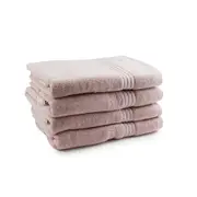 4pc Onkaparinga 69x140cm Cotton Flinders Bathroom Towels Set 600GSM Pink Blush