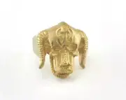 Dog Ring Adjustable Ring Raw Brass (21mm 11US inner size) 2406 ring29