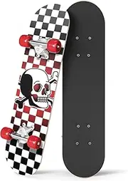 24 inch Rude Boyz Mini Cruiser Skateboard - Aluminium Trucks - Kids Skateboard Ages 5-8 Beginner - Skateboards for Kids