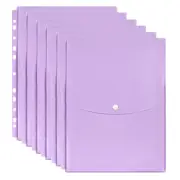6PK Marbig Pastel Top Open A4 Ring Binder Wallet Pocket Stationery Holder Purple