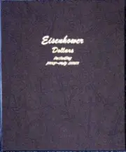 Dansco 8176 Coin Album Eisenhower Dollars w/ Proofs 1971 - 1978 + 5/8" Slipcase