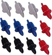 CIYODO 12pcs Plastic Bottle Pourer Wine Pourer Stopper for Liquor Oil and Condiments Dishwasher Safe Easy Pouring for Parties Events Home Use