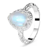 Moonstone Silver Juliet Ring