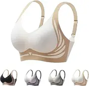[Generic] Engoole Bras, Super Gather Bra Wireless Push-Up Bra, Comfortable Womens Push-Up Back Smoothing Bra