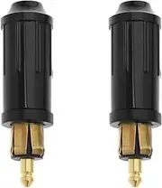eMagTech 2Pcs DIN Cigarette Lighter Adapter Replacement Compatible with BMW Motorcycles Automobiles 12v DIN Male Cigarette Lighter Connector