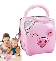 Save Money Box for Kids - Money Bank Coin for Kids, Cute Piggy Bank | Small Cash Box with Key Lock Safe Money Bank, Key Lock Small Cash Box Safe Bank Money Box, Portable Metal Container, Desk