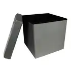 Urban Designs Modern Foldable Fabric Cube Storage Stool Ottoman - Grey