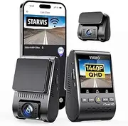 [VIOFO] Dual Dash Cam, 2K 1440P 60fps+1080P 30fps Front and Rear Dash Camera with Wi-Fi GPS, Parking Mode, Emergency Recording, Super Capacitor, Motion Detection (A129 Plus Duo)