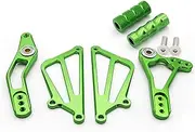CNC Aluminum Alloy Motorcycle Rearset Footrest Footpeg Pedal, for Triumph, for SPEED TRIPLE 1050 2002-2010 2009 Rear Accessories Motorcycle Rider Pegs(A set Green)