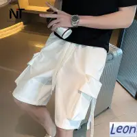 在飛比找蝦皮商城精選優惠-【Leon】 五分褲男 NT工裝短褲男夏季潮流寬松純色百搭休