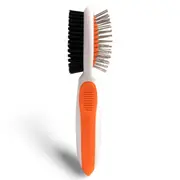 Wahl Small Double Sided Pin And Bristle Brush Dog Grooming Tool Orange