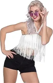 [WILBERS & WILBERS] 6452 Festival Top with Fringe, Crop Top for Women, Party Outift