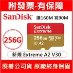 附發票 SANDISK EXTREME A2 256GB 256G V30 EXTREME 256G