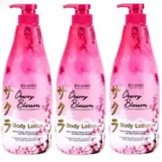 3X700ML Beauty Buffet Scentio Cherry Blossom Lightening & Smooth Body Lotion