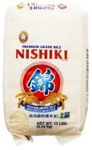 Nishiki Premium Grade Sushi Rice, White, Medium Grain Rice 10 lbs (Pack of 1)