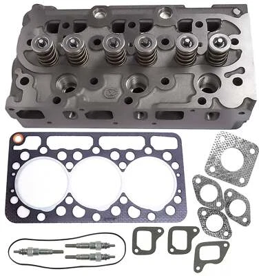 Complete Cylinder Head w/ Valves Gaskets & Glow Plugs for Kubota B7100HST-DT