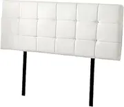 PU Leather Queen Bed Deluxe Headboard BedHead - White