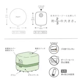 （6色）立即出貨 Karina JP8081 🇯🇵SONIC SUZY 輕巧桌面迷你吸塵器 吸塵器 橡皮擦屑方形桌上型吸