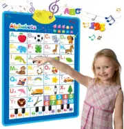 Electronic Interactive Alphabet Wall Chart Talking ABC & 123s & Piano Keyboard P