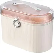 Tainrunse Multi-Layered Emergency Box Kit Container Family First Aid with Carrying Handle Double Layer Large Capacity Plastic Dust-Proof Moisture Proof Pill Beige M