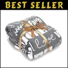 Versatile 60x70 Sherpa Throw Blanket with Uplifting Quotes - Machine Washable