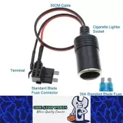 Standard Blade fuse Connector Cigarette Lighter Socket Adapter Cable 35A Fuse