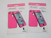 Color Guard Screen Protectors for iPhone 5 5s 5c Hot Pink TWO Packs