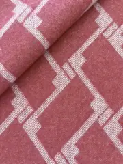 JOHNSTONS of ELGIN "TEMPO GEOMETRIC/Fiesta" soft coral lambswool-$348-27.25" SQ