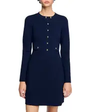 Sandro Short Button Up Knit Dress
