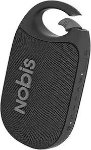 [NOBIS] Clip N1 Portable Bluetooth Speaker with App, Beat Mode, Up to 24H Playtime, IP68 Waterproof, BT 5.3, HD Sound, Stereo Pairing, Custom EQ, Perfect for Outdoor, Home and Adventure (Black)