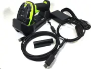 Zebra LI3678-SR Wireless 1D Barcode Scanner w/ Battery & Charging Base & Cable