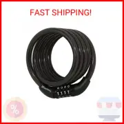Master Lock Bike Lock Cable with Combination Black, 8143D
