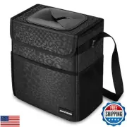 SIBOFUEGO Cute Car Trash Can with Lid – Multipurpose Collapsible Trash Bin fo