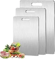 Katuchef Titanium Cutting Board, Titachef Cutting Board, 2025 Upgrade Double Sided Pure Cut 100% Titanium Slicing Boards, for Home Kitchen Cooking (25CM*36CM,2MM)