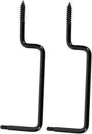 KOCKSHION 2Pcs Iron Hooks for Outdoor Use Versatile Planter Holder and Bird Feeder Rack Smooth Finish Rustic Design for Garden Decoration and Space Saving