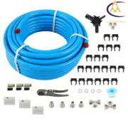 Compressed Air Line System Master Kit For 3/4" Tubing 100 Feet 3 Outlets Blue