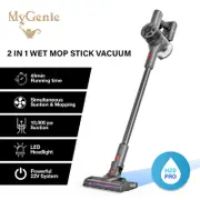 MyGenie H20 PRO Wet Mop 2-IN-1 Cordless Stick Vacuum Cleaner Handheld Recharge - Grey