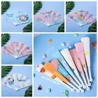 PP Folding 7-fold Fan Gifts Cartoon Folding Fan Cute Hand Held Fan