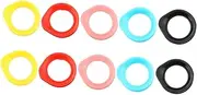 Rings for Scissors 10pcs Silicone Finger Ring Set Finger Protective Ring Comfortable Non-slip