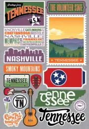 3 Pack Reminisce Jet Setters 3.0 State Dimensional Stickers-Tennessee JET-041