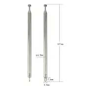 2x 7 Sections Telescopic AM FM Antenna Portable Radio Antenna for Portable Radio