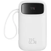 Baseus Qpow2 Dual-Cable Digital Display Fast Charge Power Bank 20000mAh 22.5W - White