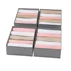 Coorganisers 4 Packs T-shirt Drawer Organizers for Clothing,5 Grids Compartment