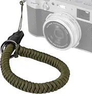 SMALLIRG Camera Wrist Strap, Universal Braided Camera Hand Strap, Adjustable Safety Strap Compatible for DSLR or Mirrorless Camera, Green- 5054