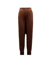 knitted high-waisted track pants S,XS walnut brown