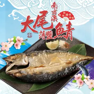 【愛上新鮮】任選999免運 南方澳大尾薄鹽鯖魚1包(500g±10%/隻/2隻/包)